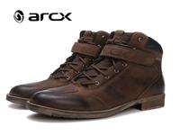 Винтажные Мужские Кожаные Мотоциклетные Ботинки Arcx С Резиновой Подошвой,Антикварные Ботинки